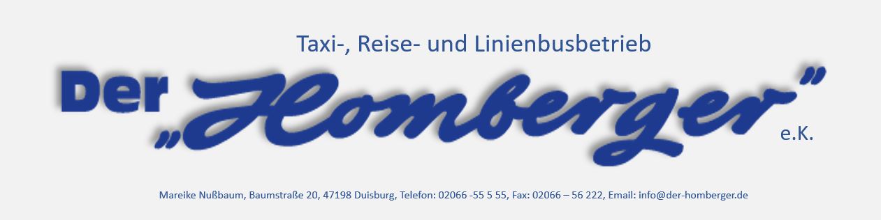Der Homberger - Ihr Taxi und Reisebusservice Logo